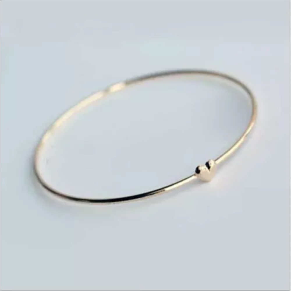 💛 Gold Dipped Heart Bangle 💛 - Picture 5 of 5